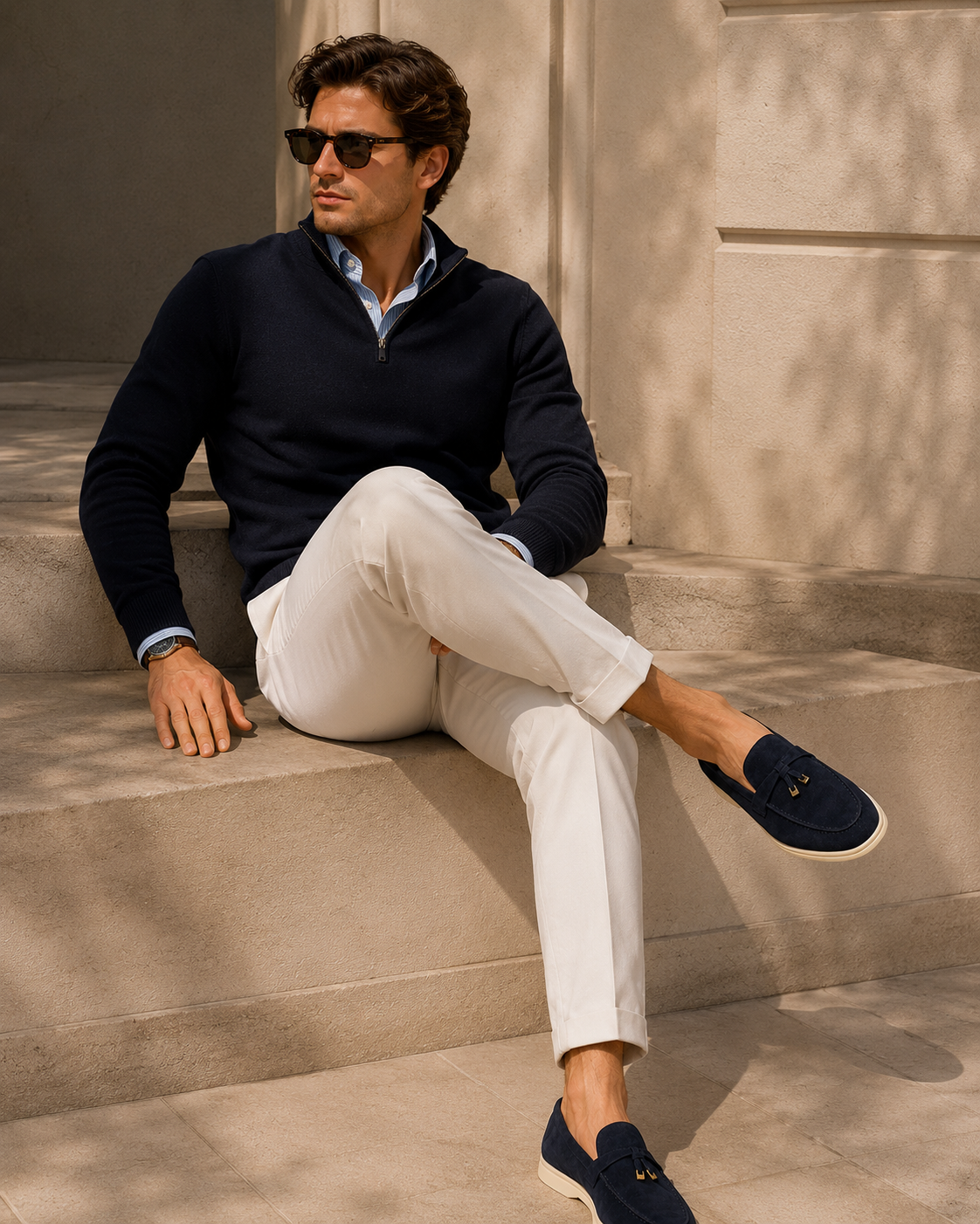Mocassin Classic - Bleu Marine